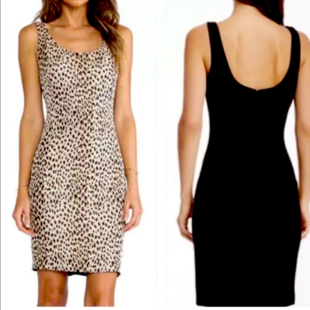 DVF Arianna Leopard Bodycon Dress Size 14